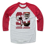 Mens Baseball T-Shirt Red / Ash