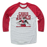 Mens Baseball T-Shirt Red / Ash